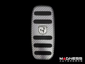 FIAT 500 Pedal Set + Footrest - Alutex Carbon Fiber - Silver Carbon - ABARTH - Automatic